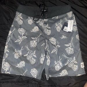 Brixton Gray Floral Men's Board Shorts size 28